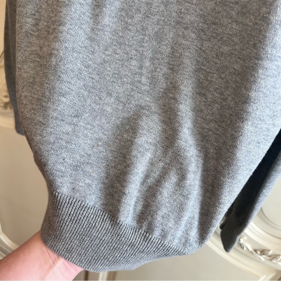 Joseph A. Bank Pima Cotton Quarter Zip Business Casual Sweater, Gray, Medium - Picture 11 of 11